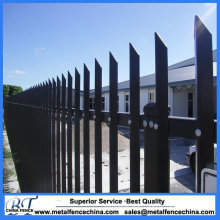 High Security Powder Coated Steel Angle Palisade Fencing